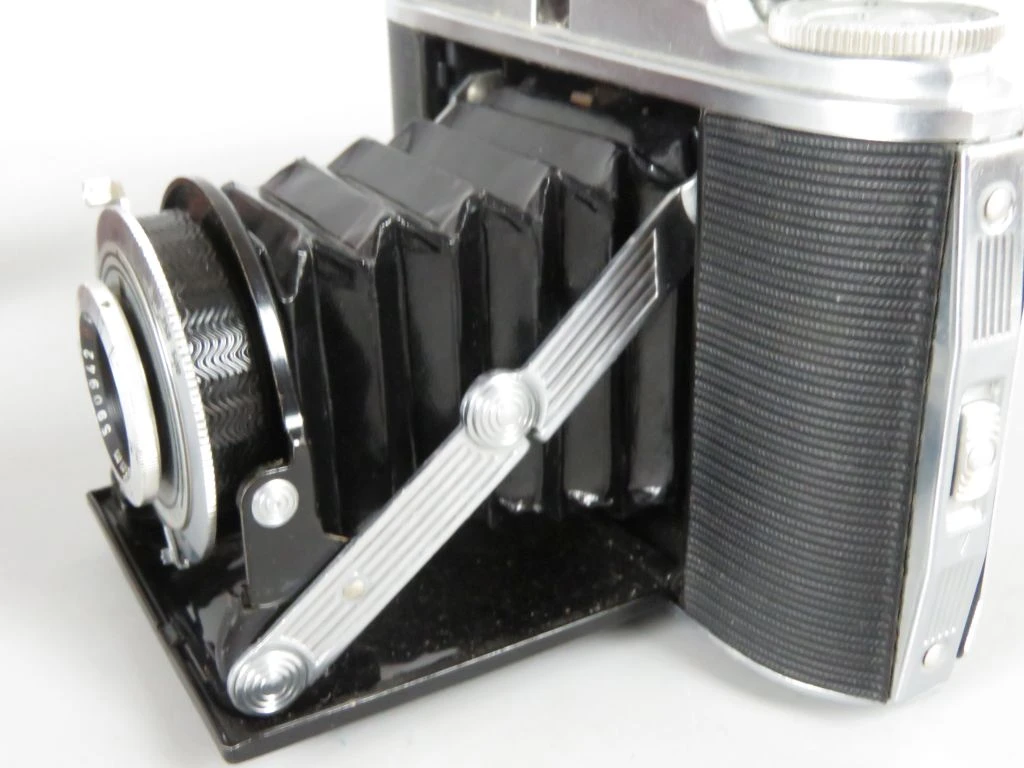 Vintage Agfa Solette IK vouwcamera met leren hoes