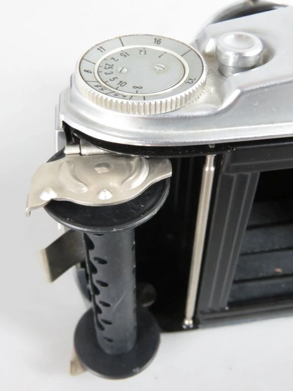 Vintage Agfa Solette IK vouwcamera met leren hoes