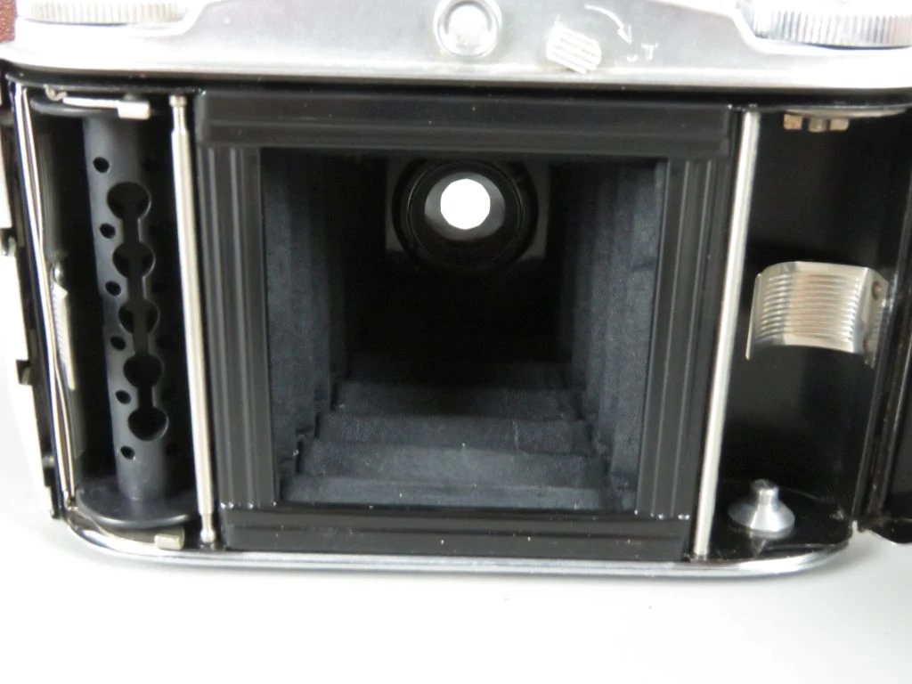 Vintage Agfa Solette IK vouwcamera met leren hoes