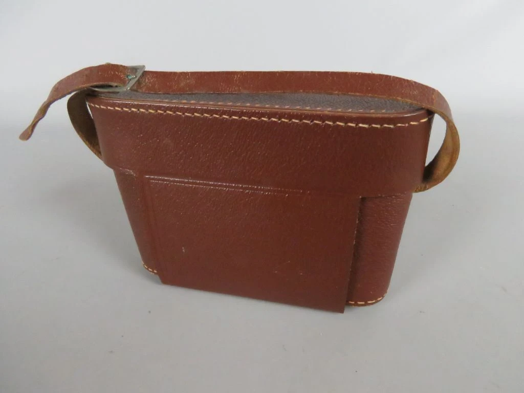 Vintage Agfa Solette IK vouwcamera met leren hoes