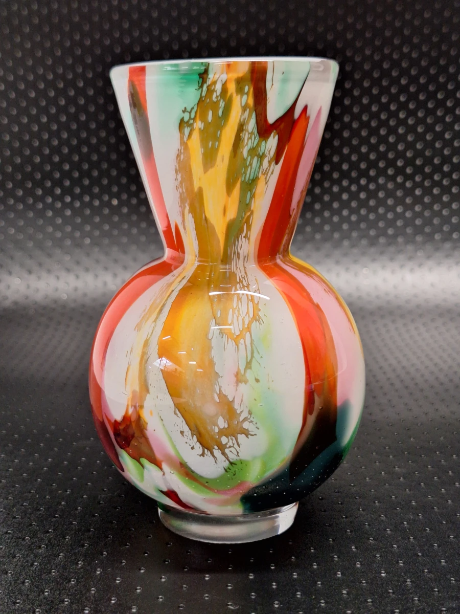 Set van twee Fidrio Mixed Colors mondgeblazen glazen vazen - foto 8