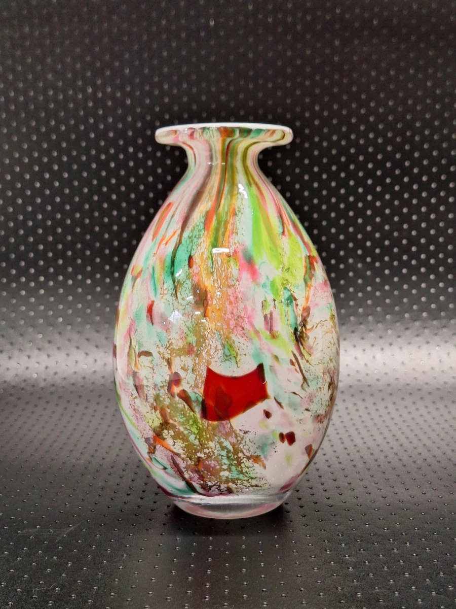 Set van twee Fidrio Mixed Colors mondgeblazen glazen vazen - foto 4