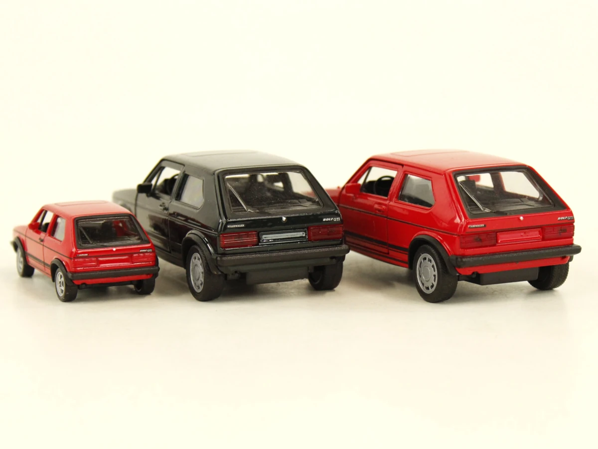 Set van 3 Volkswagen Golf GTI modelauto's