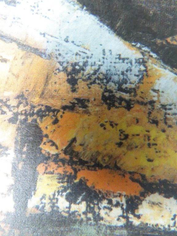 Abstracte print van zeilboot in lijst