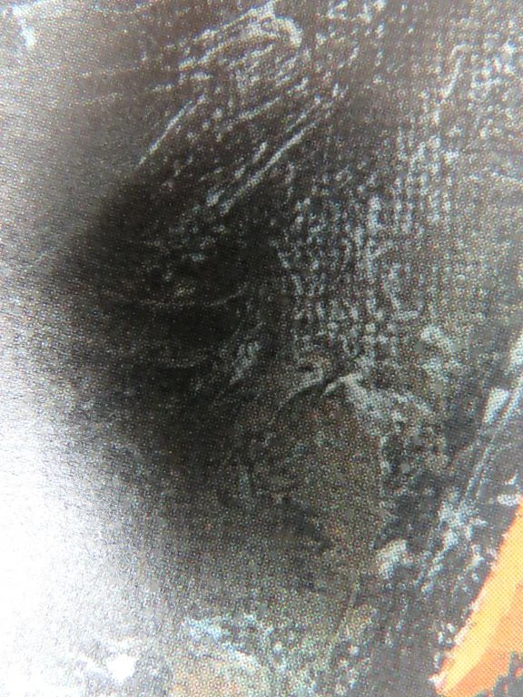 Abstracte print van zeilboot in lijst
