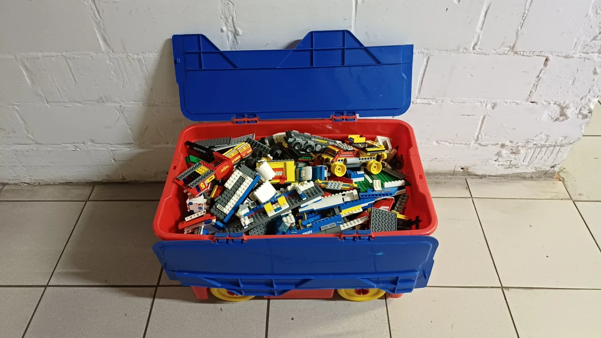 Grote bak met LEGO