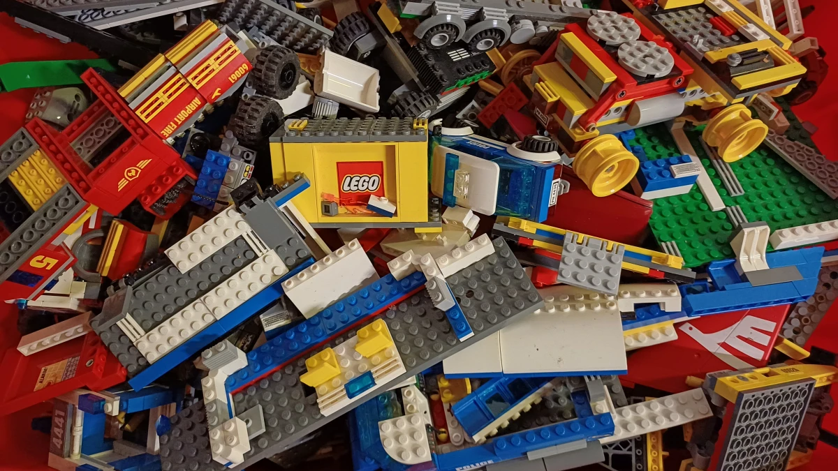 Grote bak met LEGO