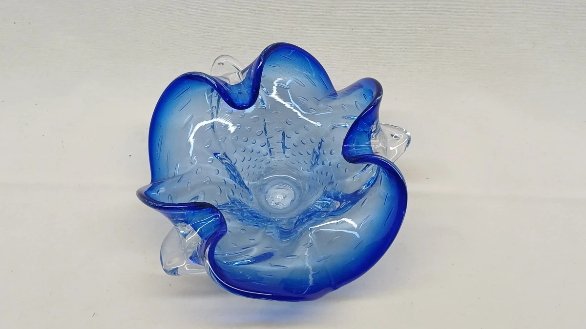Set van 2 decoratieve glazen schalen in Murano stijl