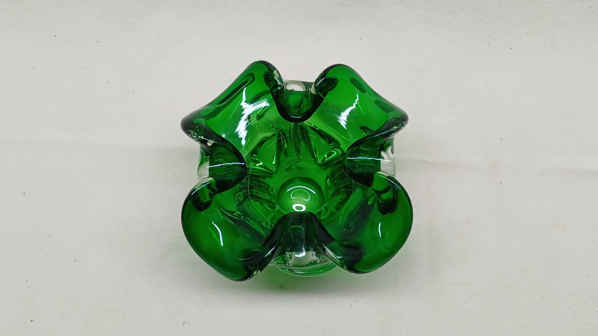 Set van 2 decoratieve glazen schalen in Murano stijl