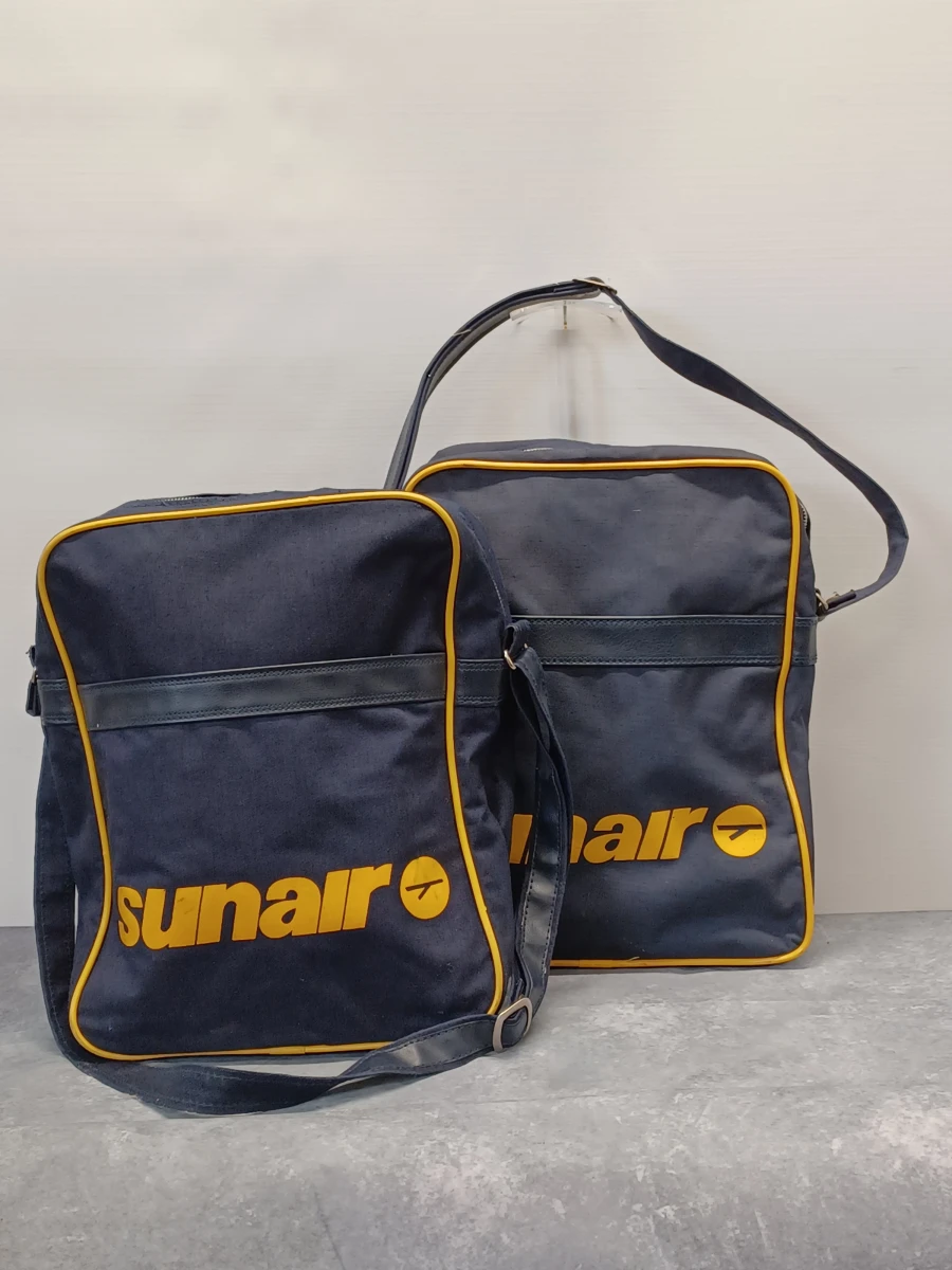 Set van 2 vintage Sunair Flight bags / schoudertassen - Jaren '70/'80 - foto 2