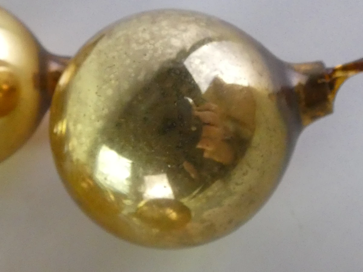 9 vintage ajeko kerstballen goud/zilverkleurig