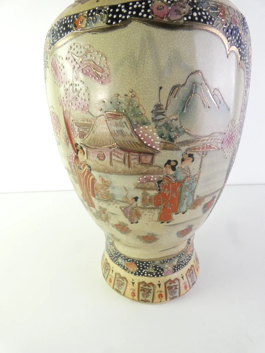 Vintage Chinese Satsuma-stijl vaas