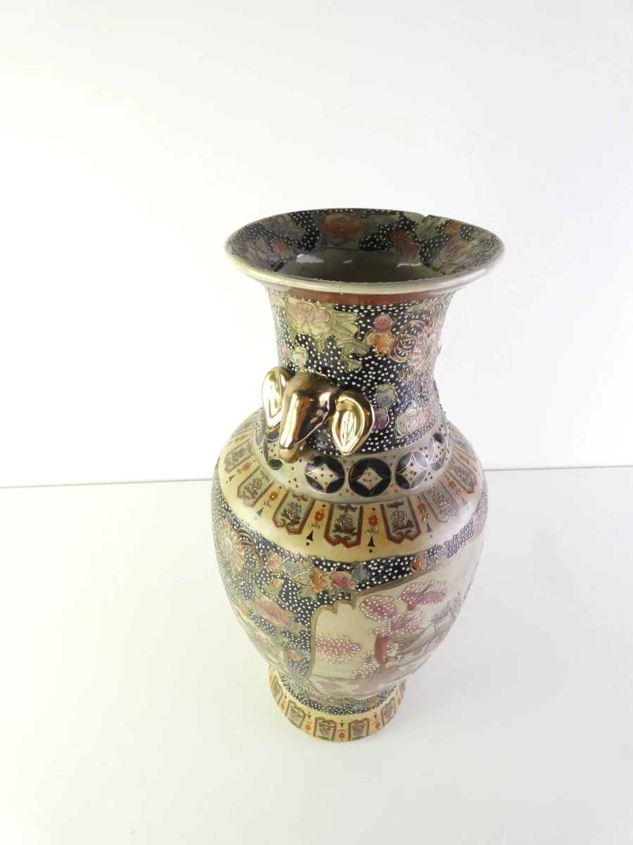 Vintage Chinese Satsuma-stijl vaas