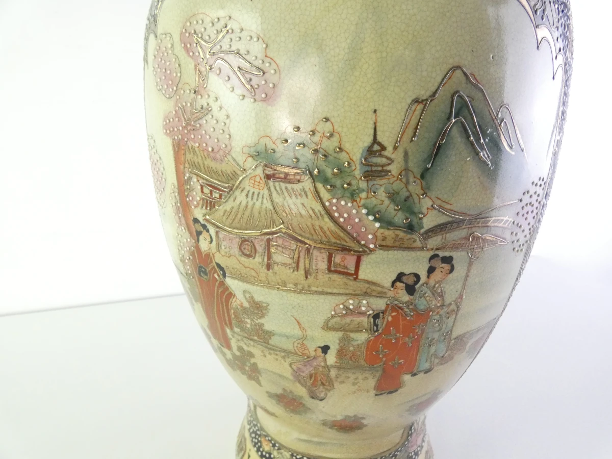 Vintage Chinese Satsuma-stijl vaas