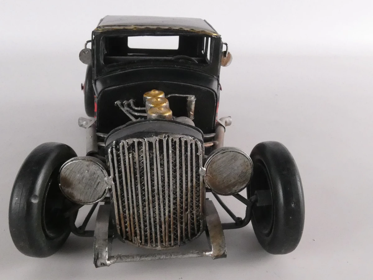 Set van 2 metalen modelauto's vintage stijl