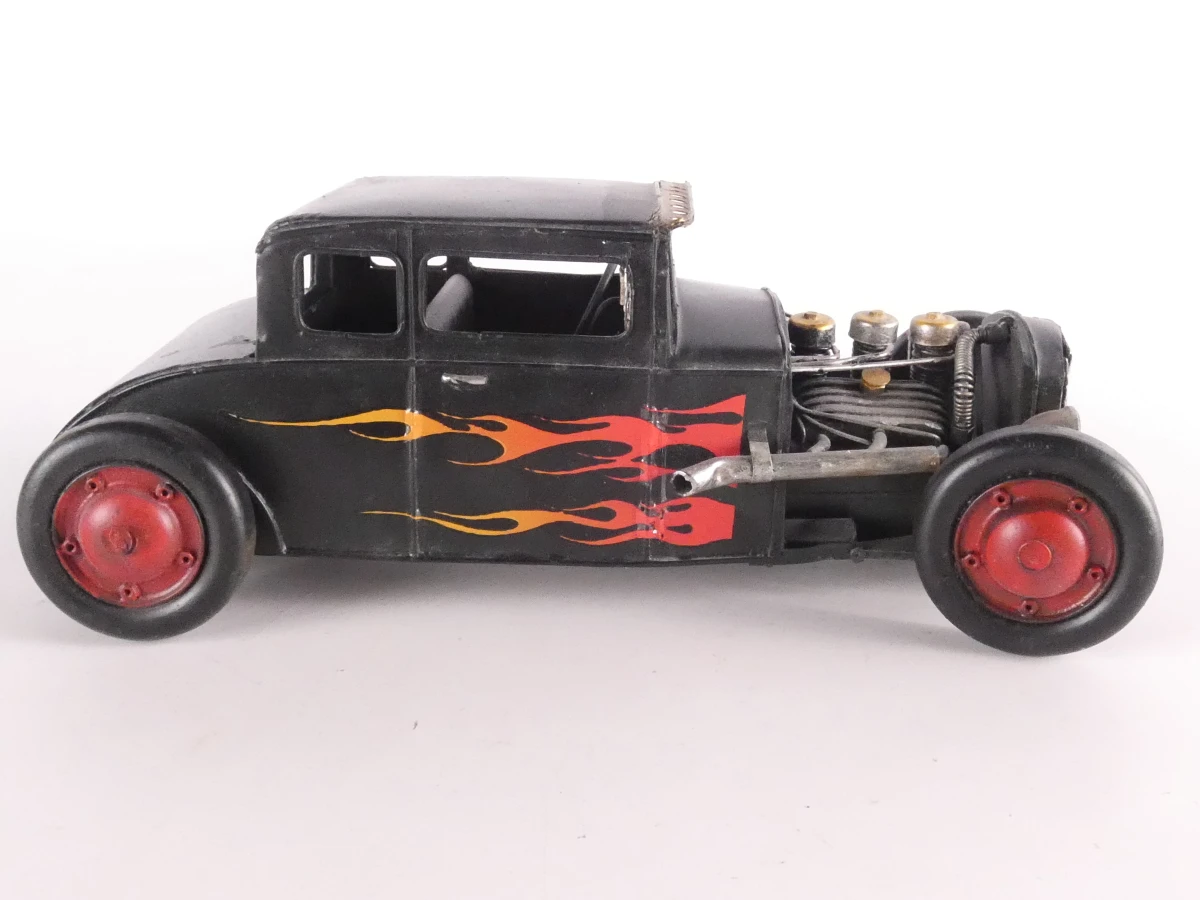 Set van 2 metalen modelauto's vintage stijl
