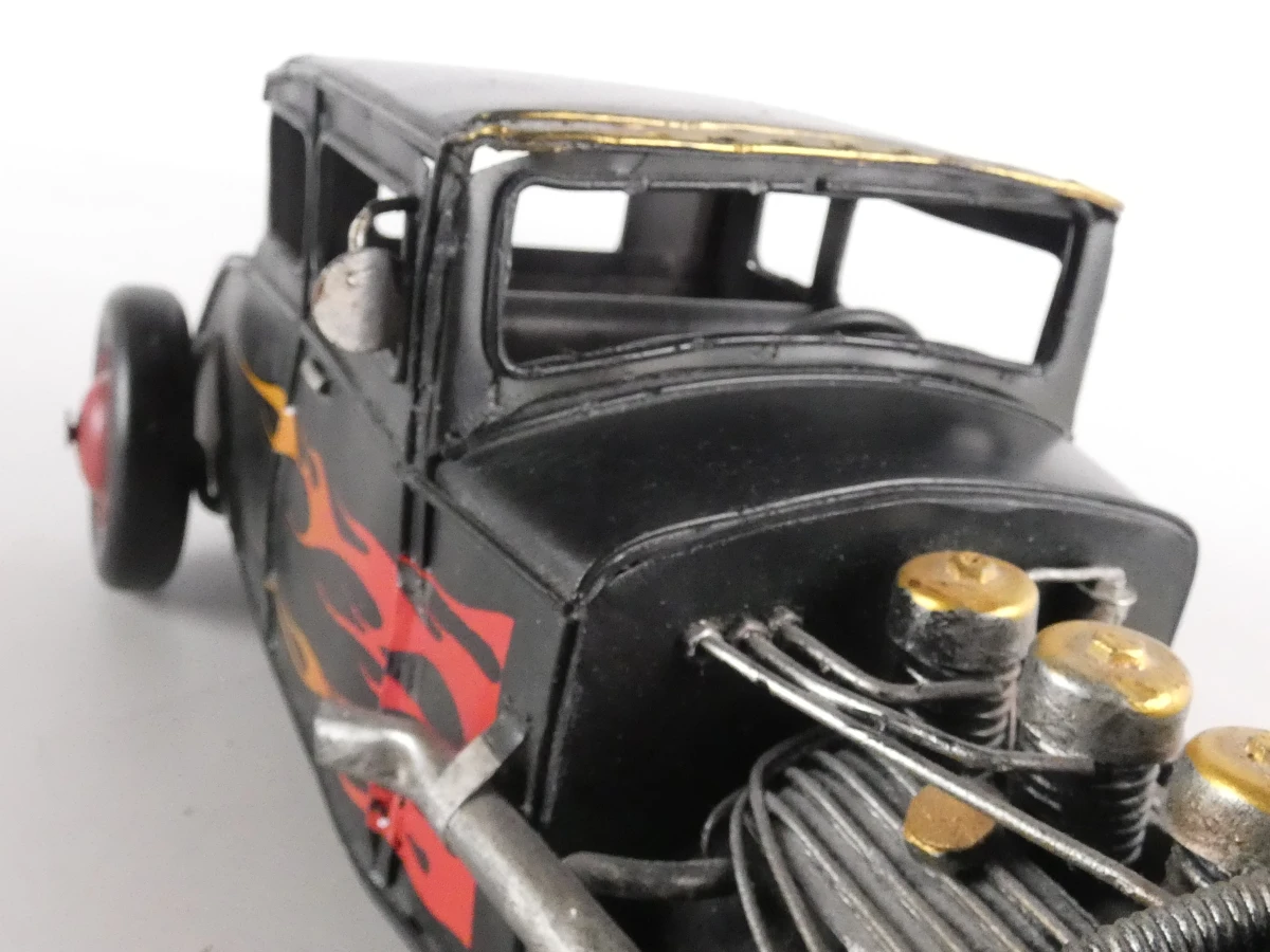 Set van 2 metalen modelauto's vintage stijl