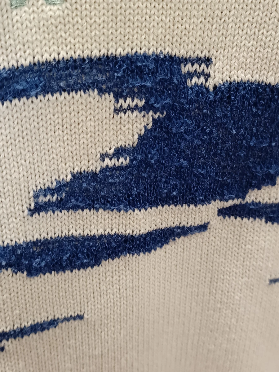 Originele Kenzo Paris Tiger Motif herentrui - Ecru-blauw - foto 6
