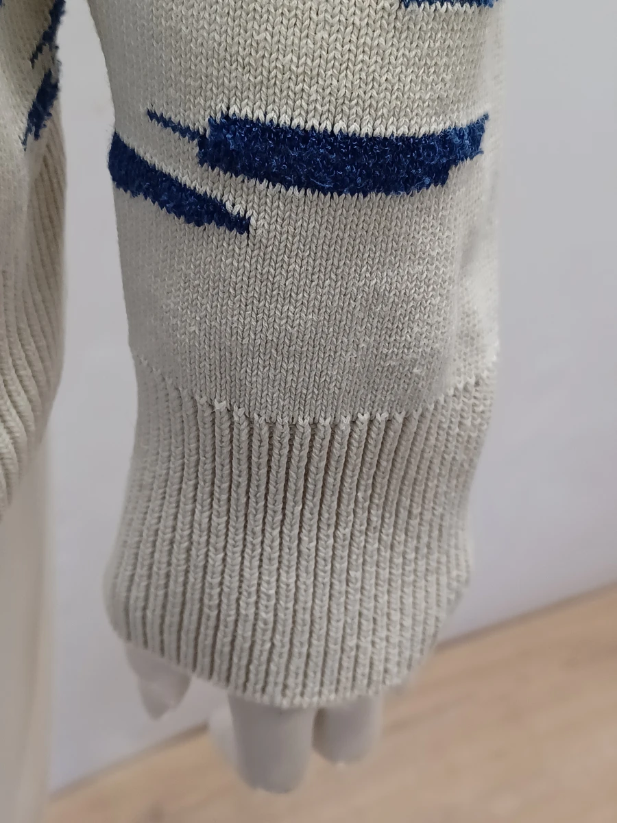 Originele Kenzo Paris Tiger Motif herentrui - Ecru-blauw - foto 7