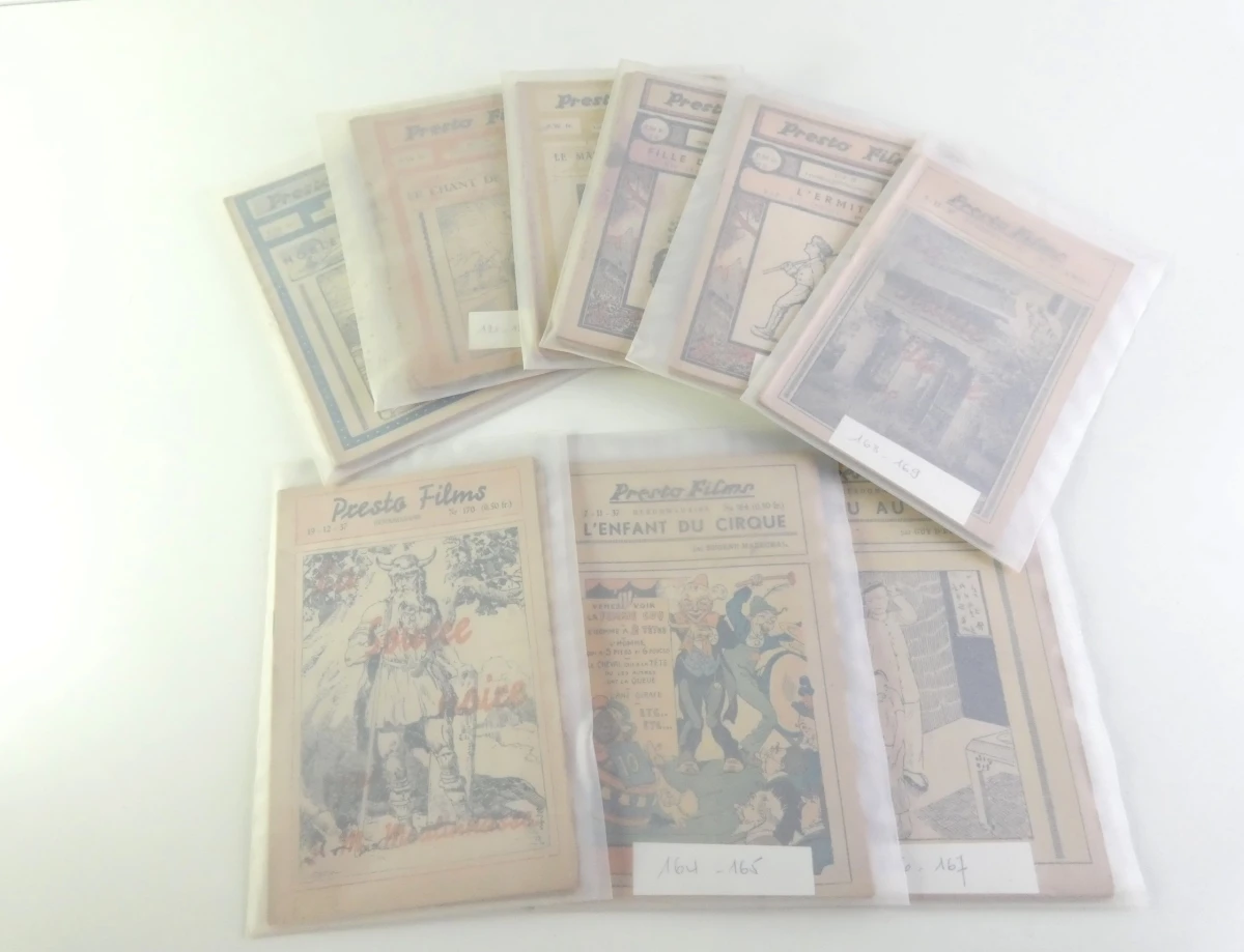 Set vintage Franse filmboekjes Presto Films