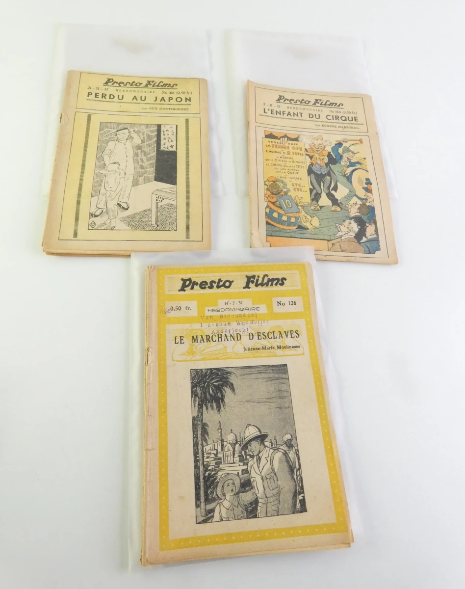 Set vintage Franse filmboekjes Presto Films