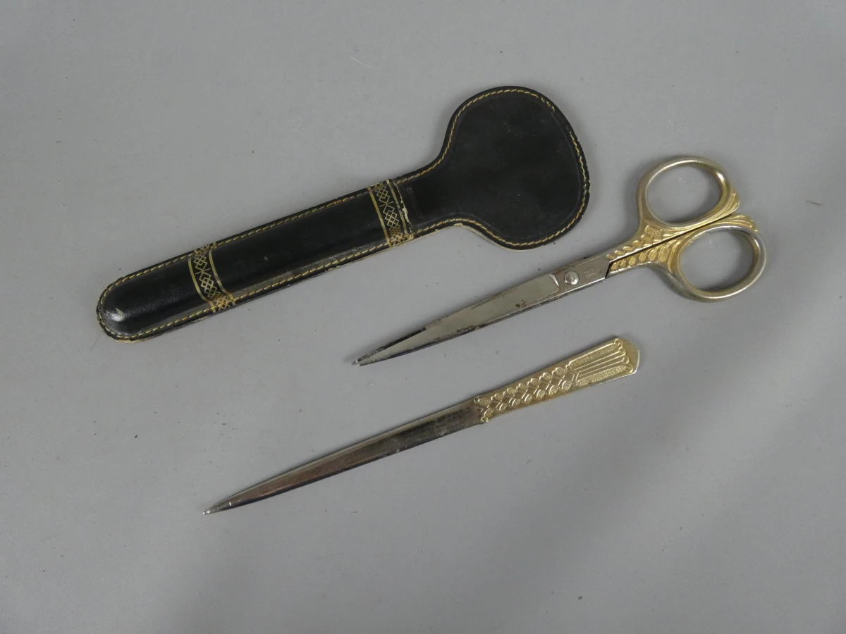 Duitse bureau-set met schaar en briefopener