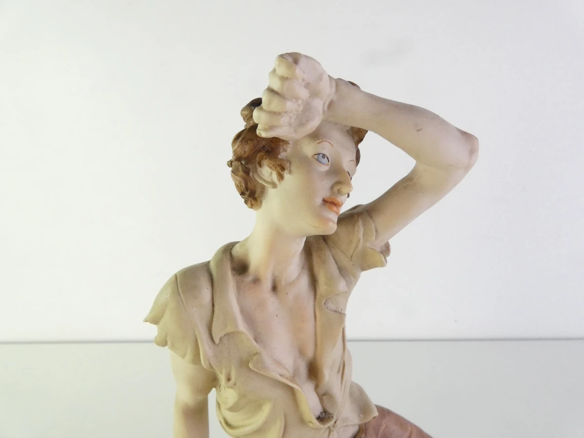 Vintage biscuitporseleinen beeldje - Capodimonte