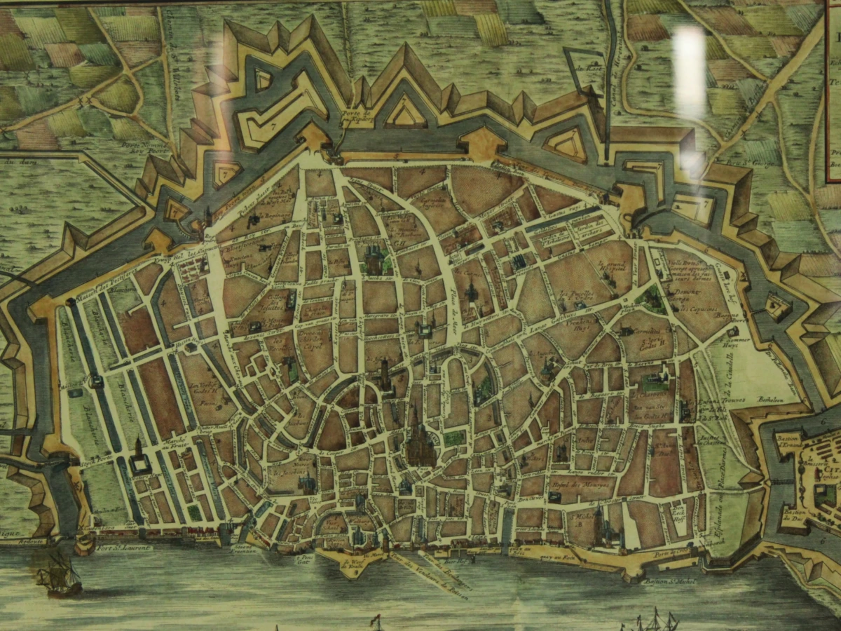 Antieke kopergravure Antwerpen - Abraham Jansz. Deur (1640 - 1719)