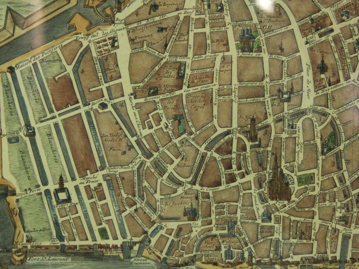 Antieke kopergravure Antwerpen - Abraham Jansz. Deur (1640 - 1719)