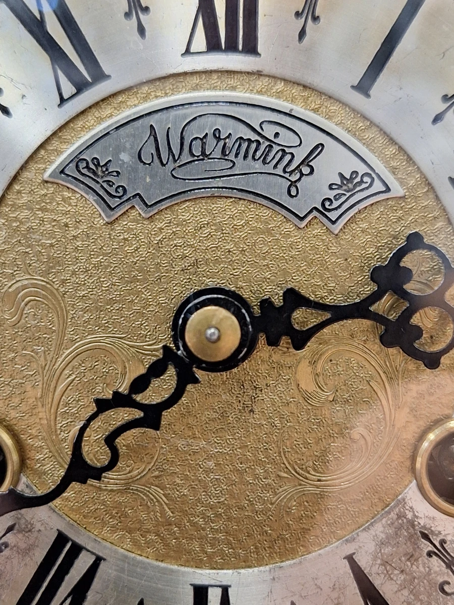Vintage Warmink WUBA tafelklok met maanstand - mechanisch 8-daags uurwerk - foto 6