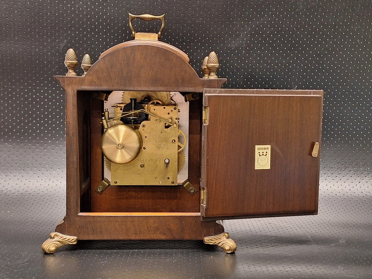 Vintage Warmink WUBA tafelklok met maanstand - mechanisch 8-daags uurwerk - foto 15