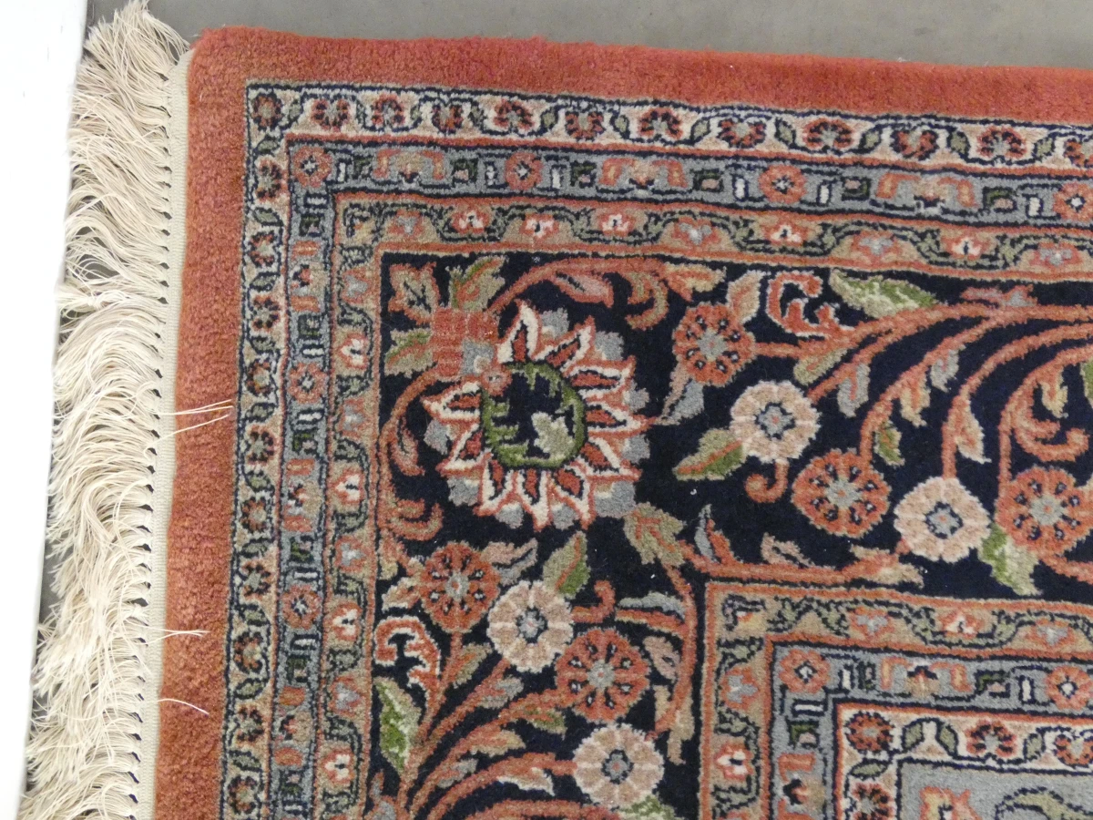 Handgeweven wollen vloerkleed met Kashan-patroon - 348 × 245 cm