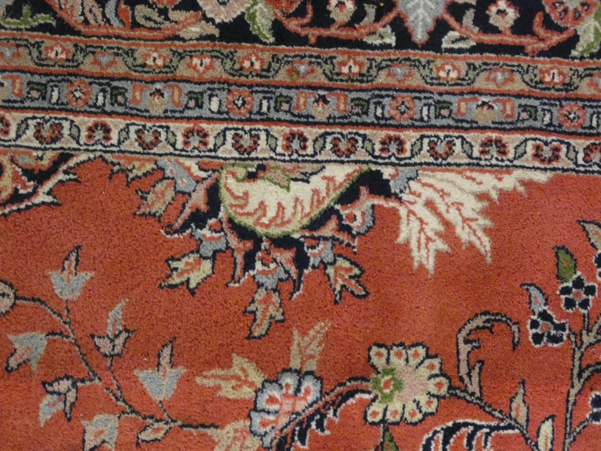 Handgeweven wollen vloerkleed met Kashan-patroon - 348 × 245 cm