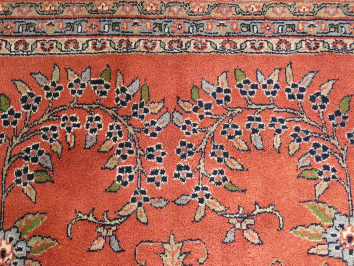 Handgeweven wollen vloerkleed met Kashan-patroon - 348 × 245 cm