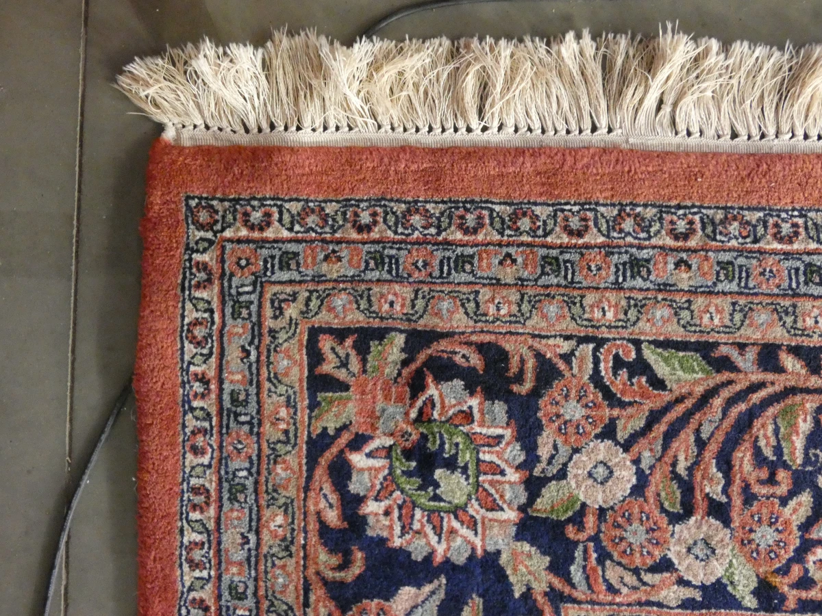 Handgeweven wollen vloerkleed met Kashan-patroon - 348 × 245 cm