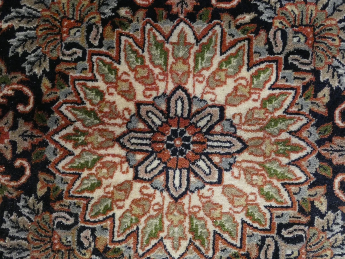 Handgeweven wollen vloerkleed met Kashan-patroon - 348 × 245 cm