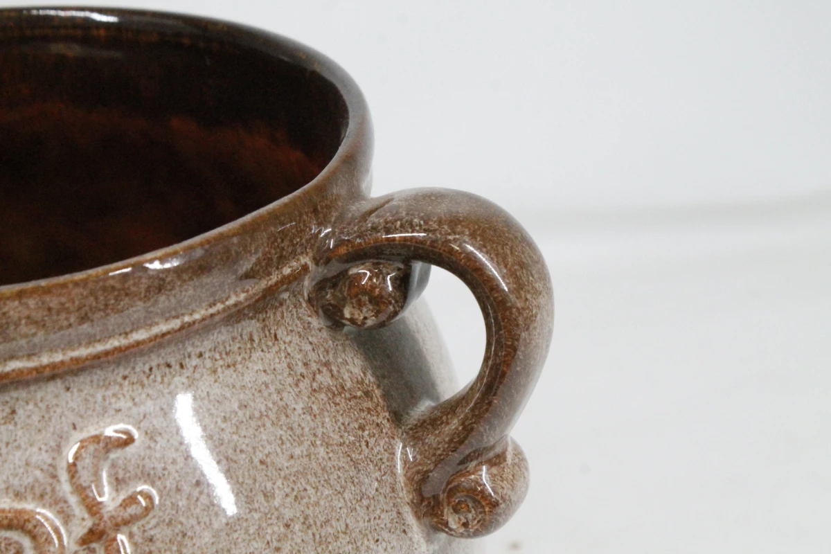 Vintage keramische Rumtopf pot met fruitdecoratie