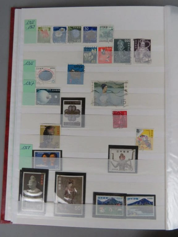 Postzegelverzameling Japan in rode album