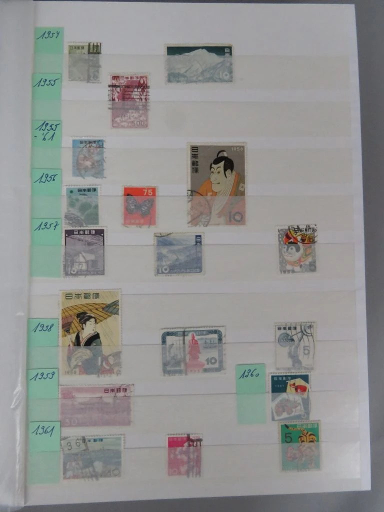 Postzegelverzameling Japan in rode album