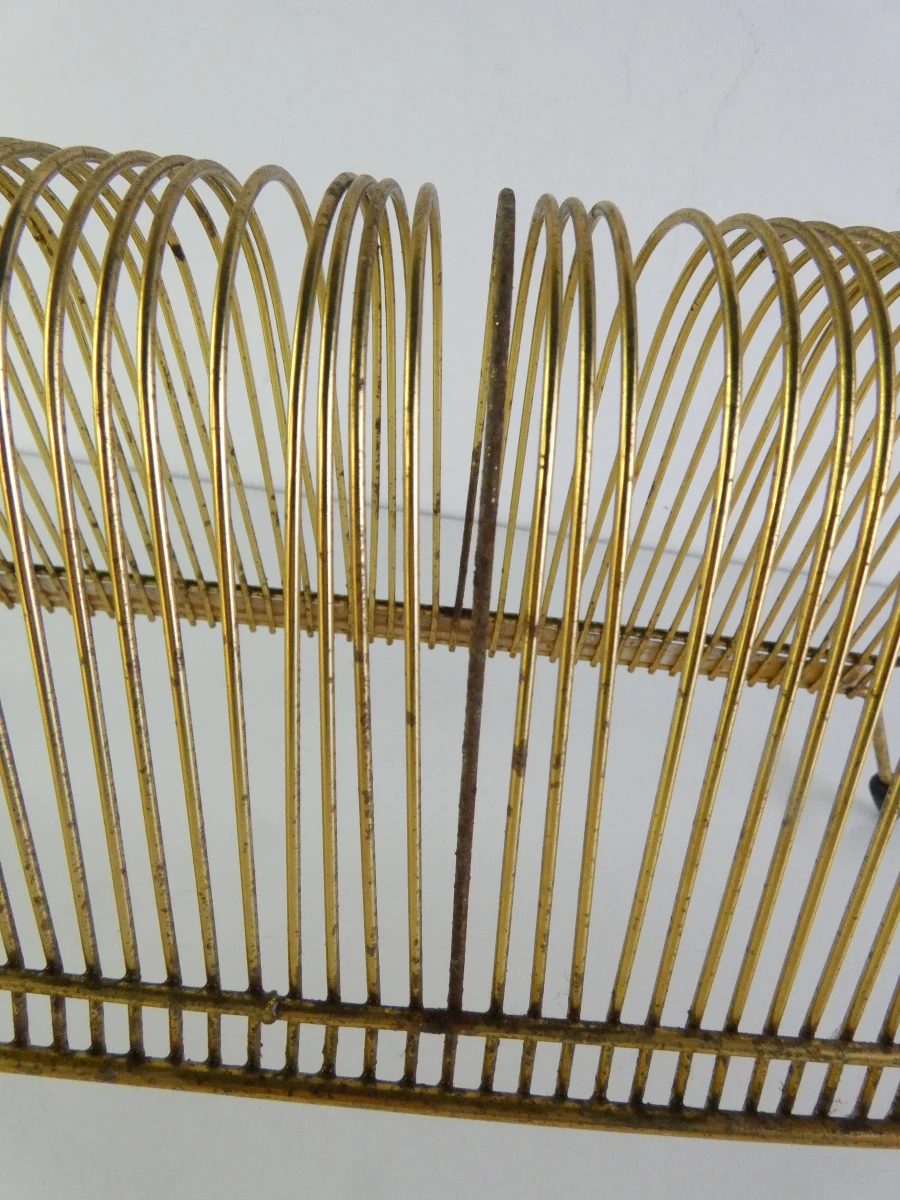 Vintage metalen tijdschriftenhouder set van 3 stuks
