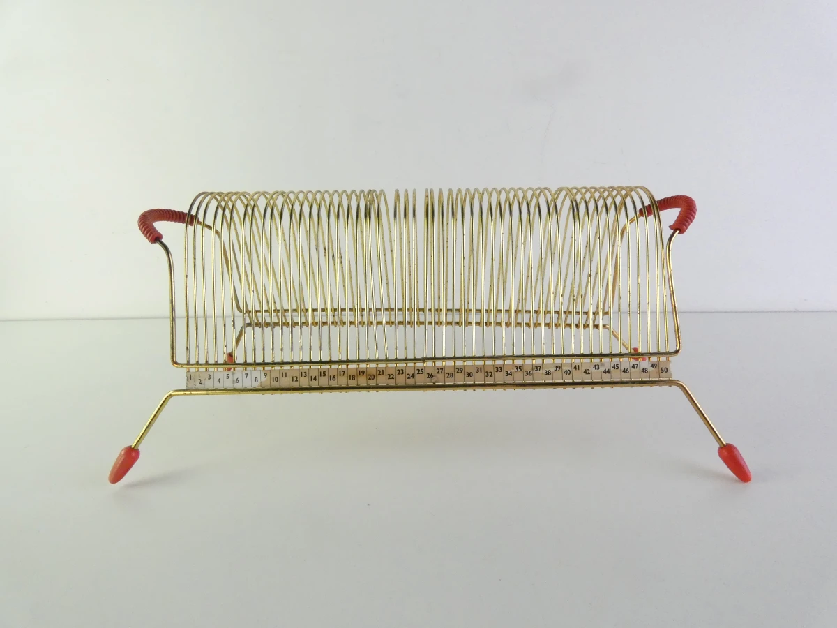 Vintage metalen tijdschriftenhouder set van 3 stuks