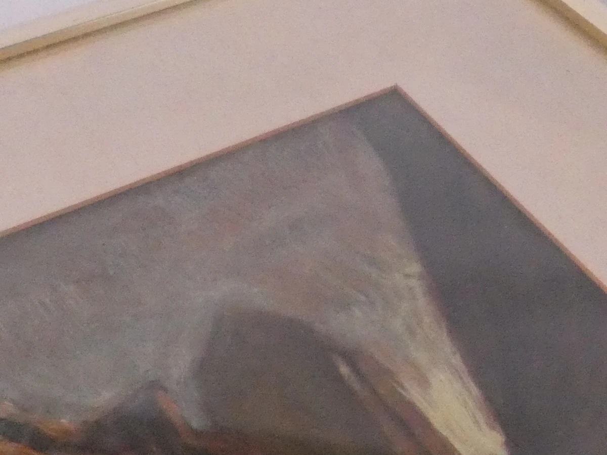Olieverf kunstwerk-dorpsstraat uitzicht