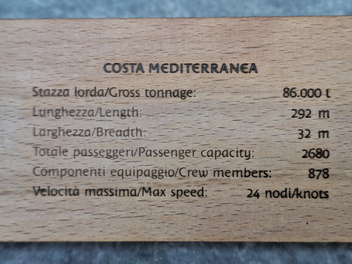 Set van 5 Costa Cruises scheepsmodellen - metaal op houten sokkel - Made in Italy (1) - foto 15