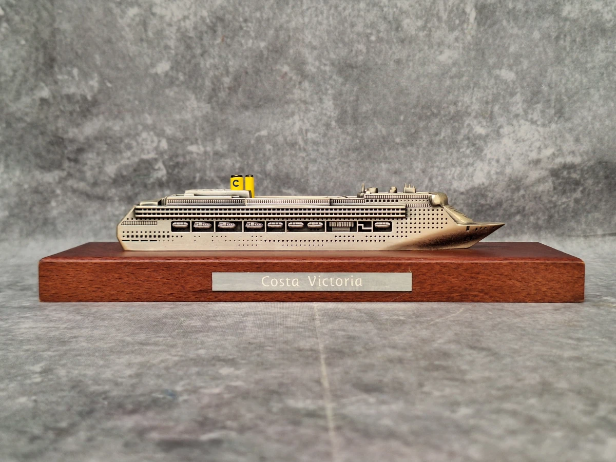 Set van 5 Costa Cruises scheepsmodellen - metaal op houten sokkel - Made in Italy (2) - foto 7