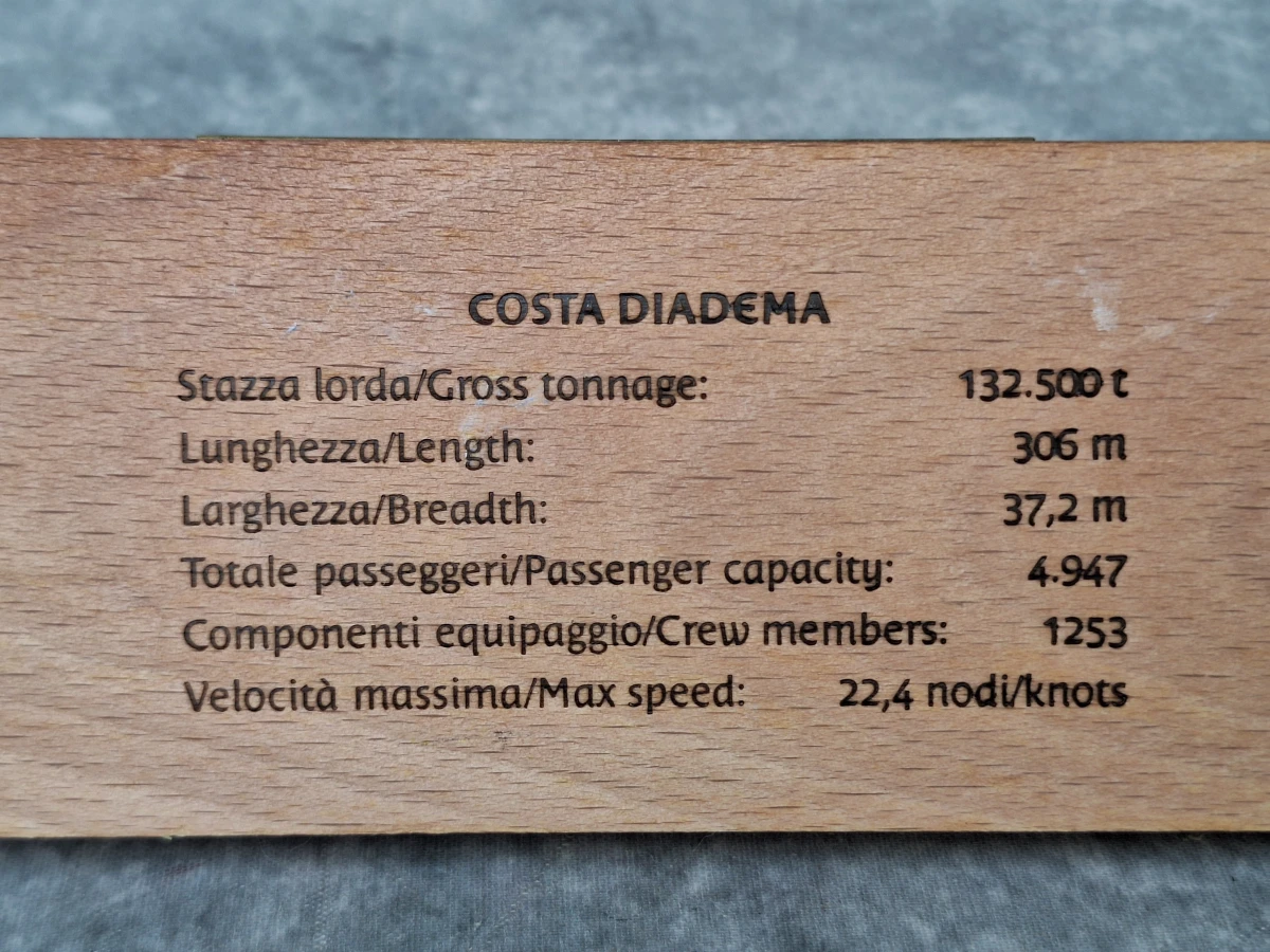 Set van 5 Costa Cruises scheepsmodellen - metaal op houten sokkel - Made in Italy (2) - foto 12