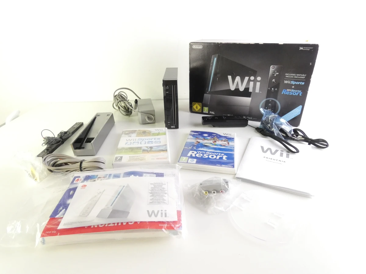 Nintendo Wii spelconsole met Wii Sports en Wii Sports Resort