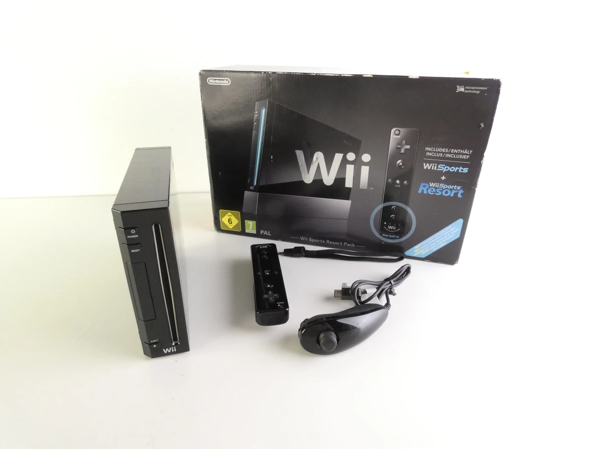 Nintendo Wii spelconsole met Wii Sports en Wii Sports Resort