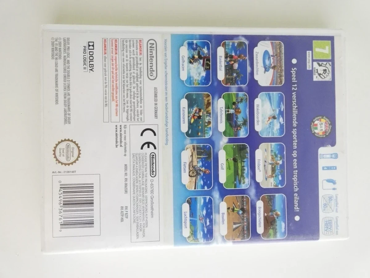 Nintendo Wii spelconsole met Wii Sports en Wii Sports Resort