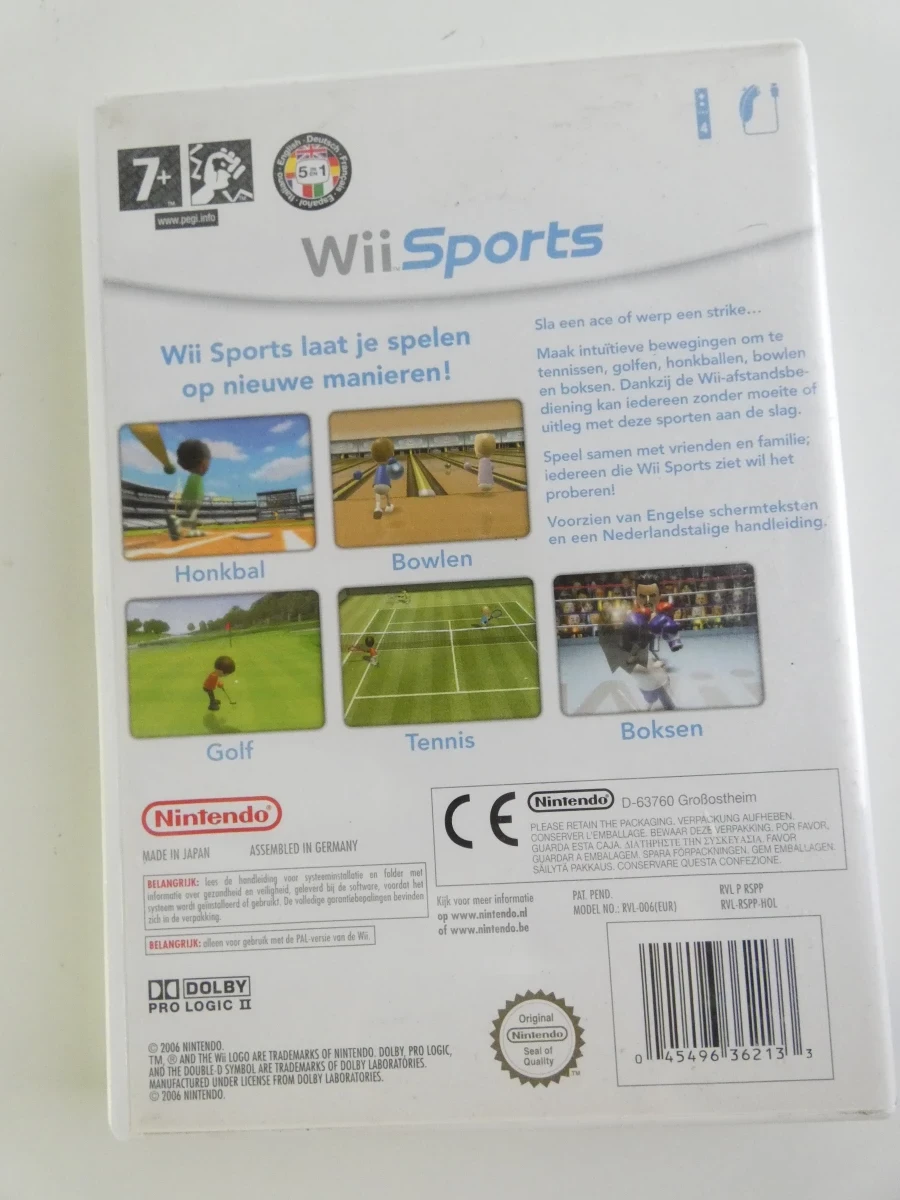 Nintendo Wii spelconsole met Wii Sports en Wii Sports Resort