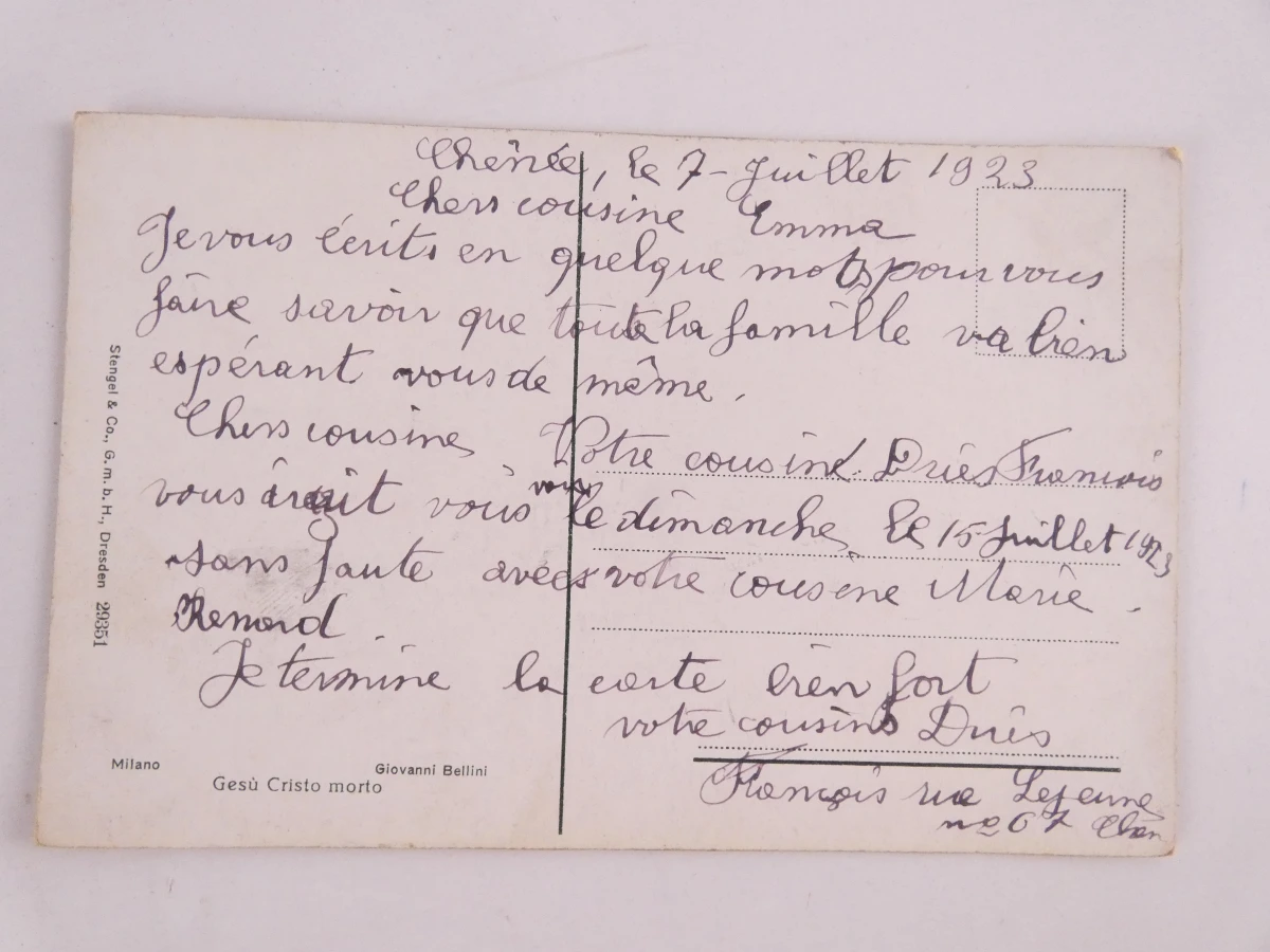 Vintage postkaartenalbum met diverse ansichtkaarten